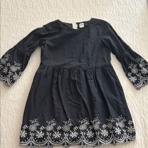 Gap Black Dress with White Embroidery